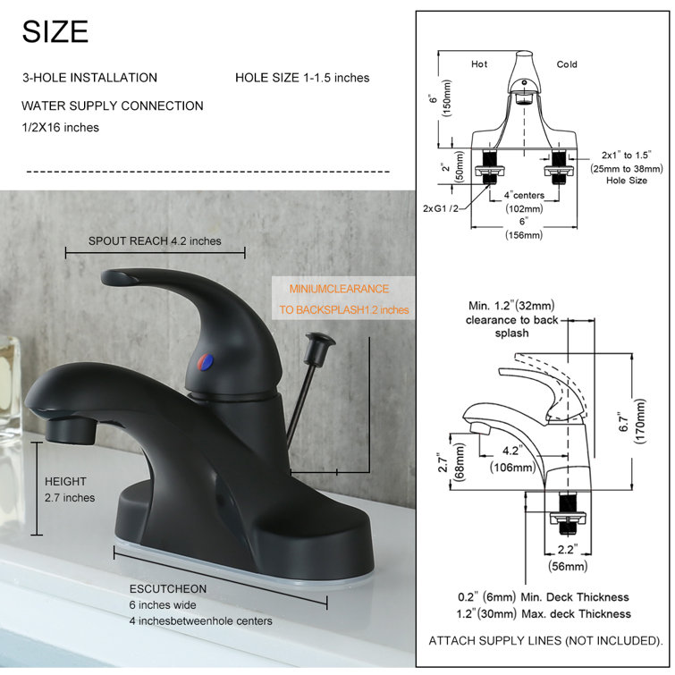 Matte Black Single-Handle Low Arc Bathroom Faucet