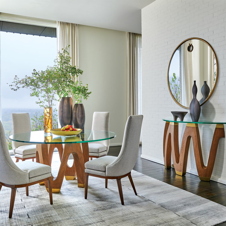 Isabella Walnut Rubberwood Dining Chair in Candid Fleece