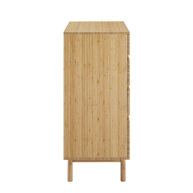 Benji Wheat Bamboo Double Dresser with Soft Close Drawers