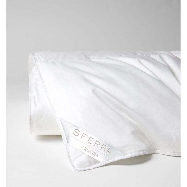 King White Cotton Sateen Down Alternative Comforter