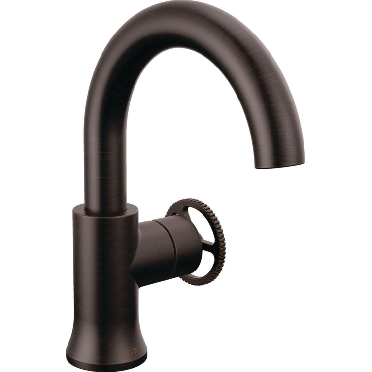 Sleek Modern Venetian Bronze Single Hole Bathroom Faucet