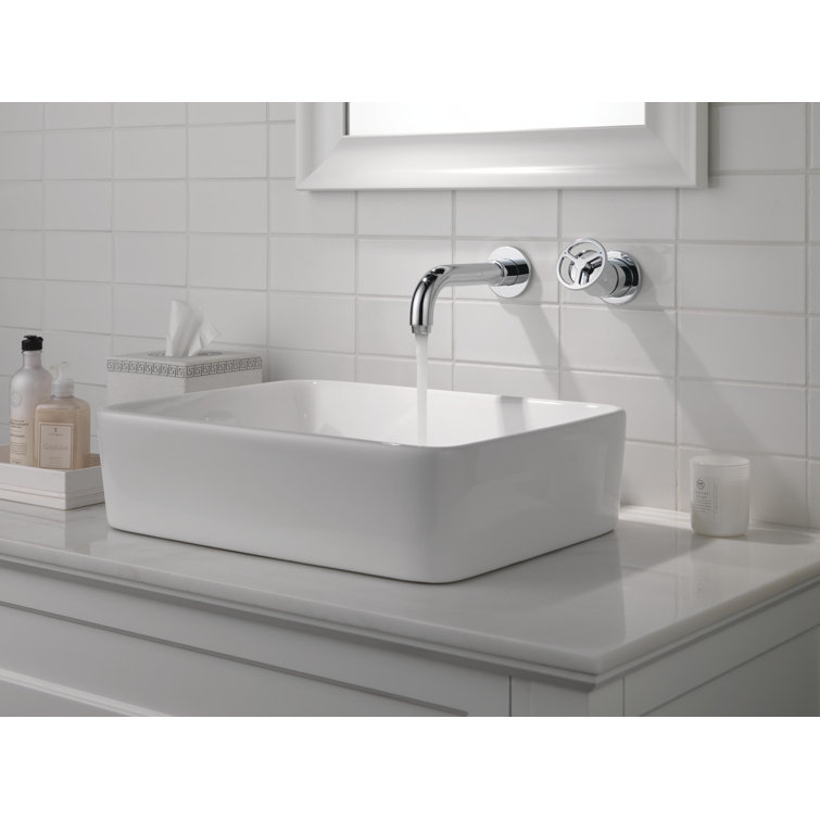Chrome Wall Mounted Modern Brass Bathroom Faucet