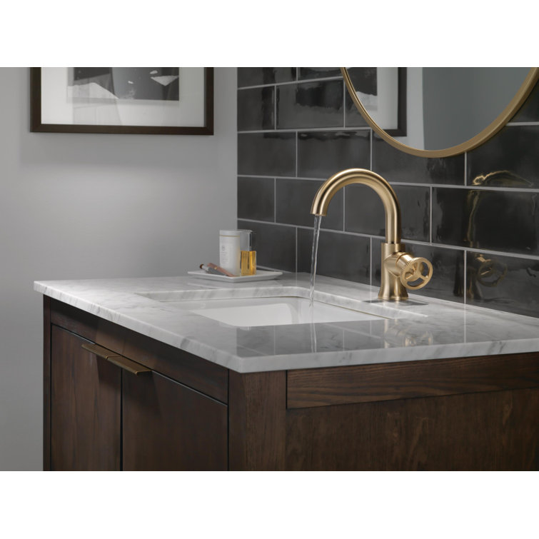 Champagne Bronze Single Handle Modern Bathroom Faucet