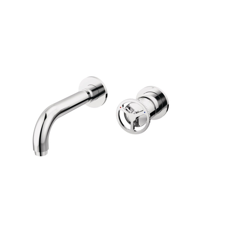 Chrome Wall Mounted Modern Brass Bathroom Faucet