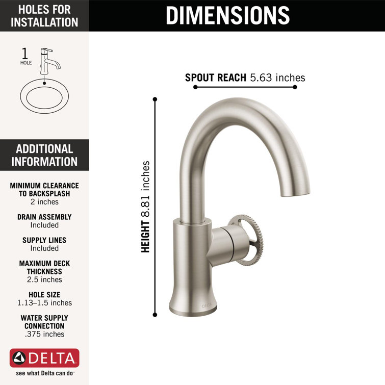 Stainless Steel Single Handle Modern Bathroom Faucet