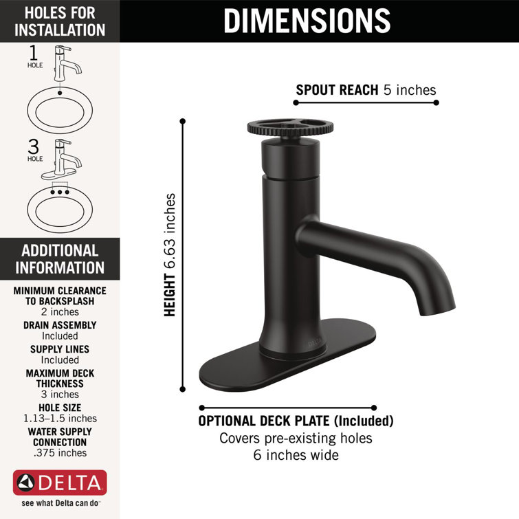 Trinsic Sleek Stainless Steel Single Hole Modern Bathroom Faucet