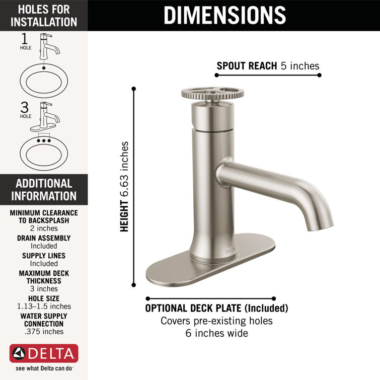 Sleek Stainless Steel Modern Single Hole Bathroom Faucet