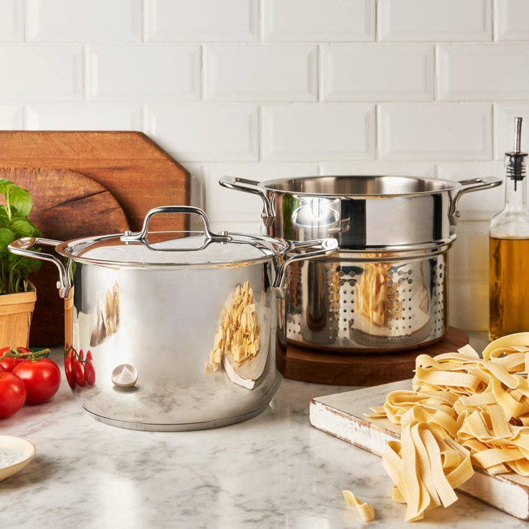 Stainless Steel 6-Quart Pasta Pot with Basket Insert