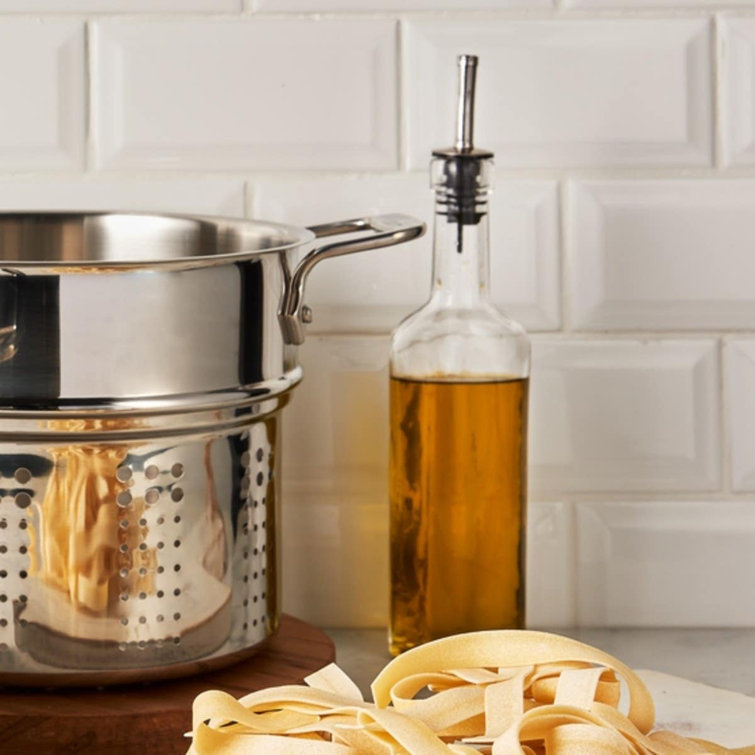 Stainless Steel 6-Quart Pasta Pot with Basket Insert