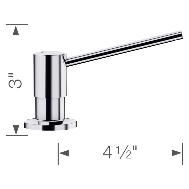 Polished Chrome Solid Brass Torre Soap Dispenser