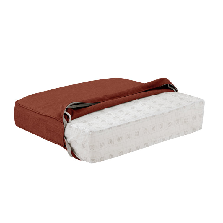 Heather Henna Red 54" Outdoor Bench Cushion with Water-Resistant Cover