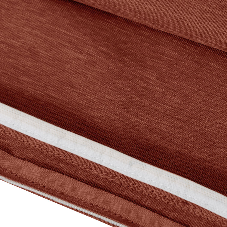 Heather Henna Red 54" Outdoor Bench Cushion with Water-Resistant Cover