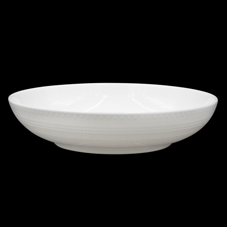 Annabel White Porcelain 40-Piece Dinnerware Set, Service for 8