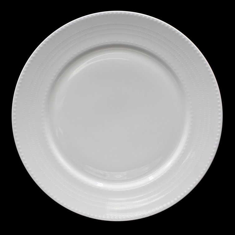 Annabel White Porcelain 40-Piece Dinnerware Set, Service for 8