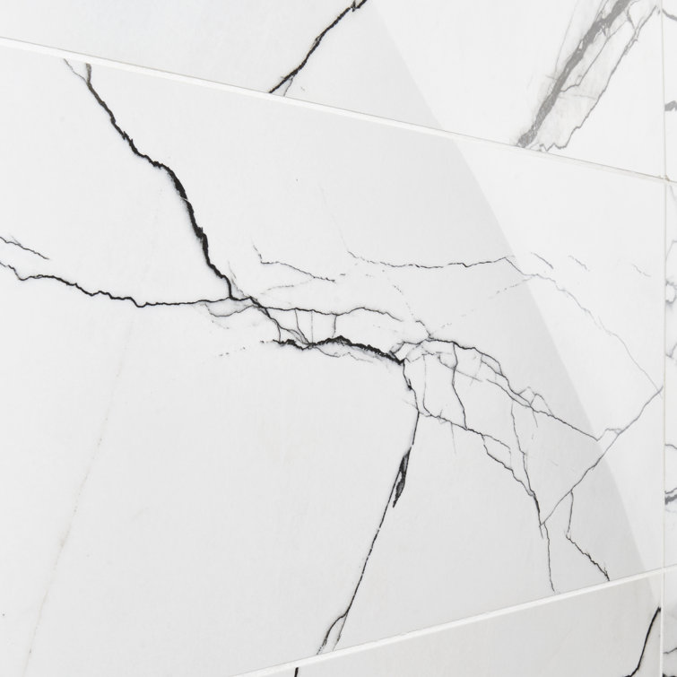 Magnus Breach 11.81 x 23.62 Polished Porcelain Marble-Look Tile