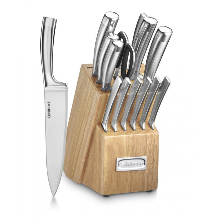 Cuisinart Professional Series 15 Piece Knife Block Set with Steel Blades for Precise Cutting, Lightweight, Durable & Dishwasher Safe