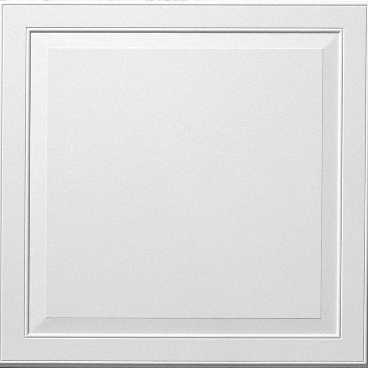 White Mineral Fiber Drop-In Ceiling Tile Set