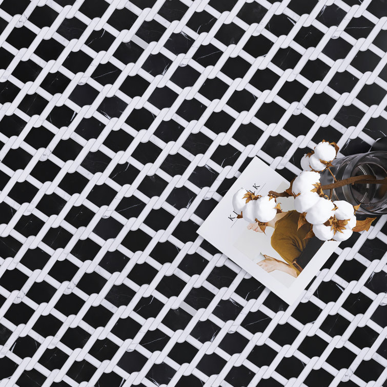 Nero Marquina Marble Random Mosaic Wall Tile