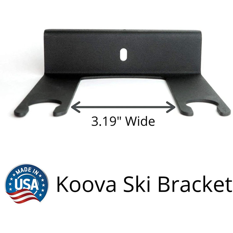 Heavy Duty Black Steel Wall-Mounted Ski and Pole Rack