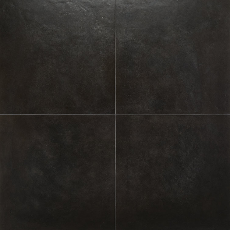 Vocal 24'' x 24'' Matte Black Porcelain Floor and Wall Tile