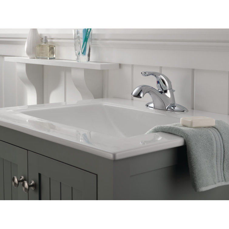 Classic Chrome Single Handle Low Arc Bathroom Faucet
