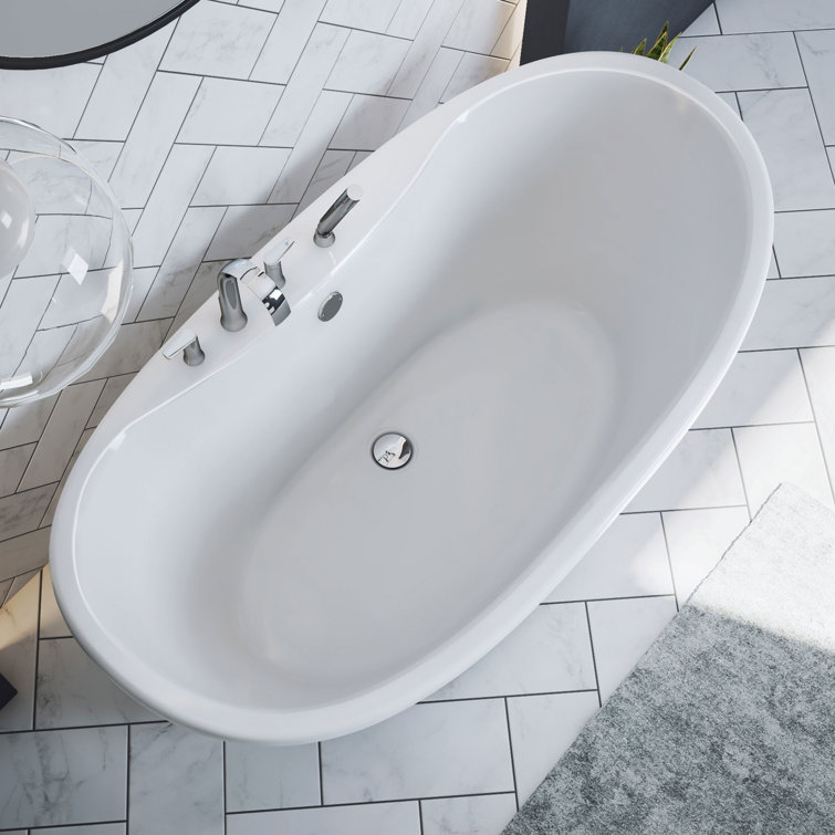 Montego 60" White Acrylic Freestanding Bathtub