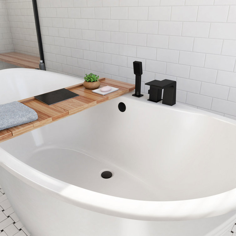 Caspian 66" White Acrylic Freestanding Bathtub