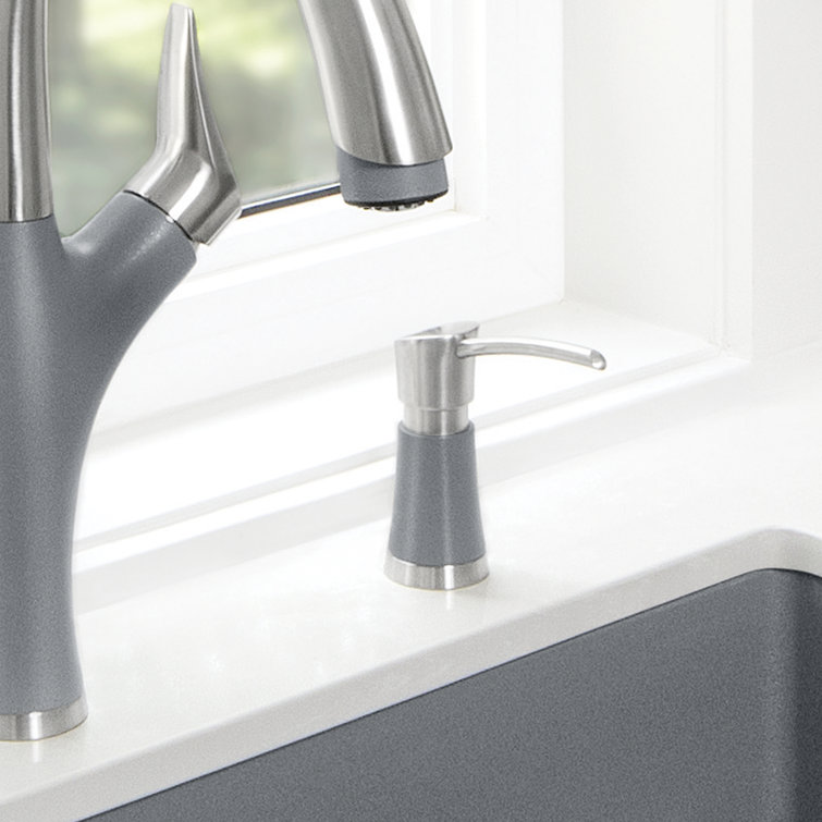 Cinder and Stainless Steel Kitchen Soap Dispenser