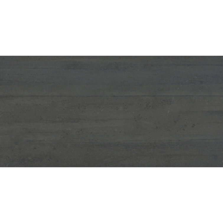 Cassero Modern 12" x 24" Matte Black Porcelain Floor & Wall Tile