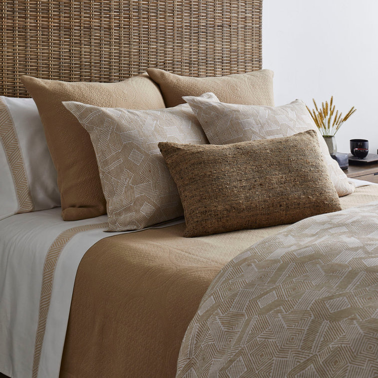 Queen White Cotton Coastal Stripe Duvet Cover Set