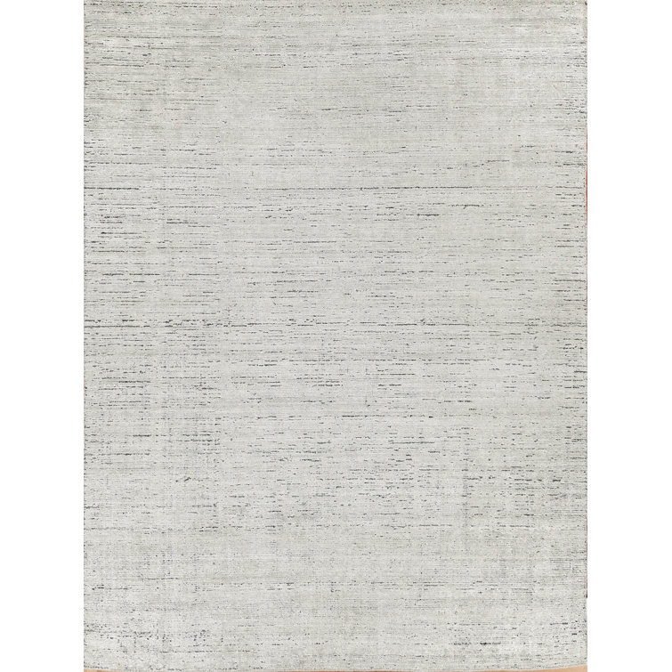 Montero Handmade Gray Wool and Synthetic 10' x 14' Area Rug