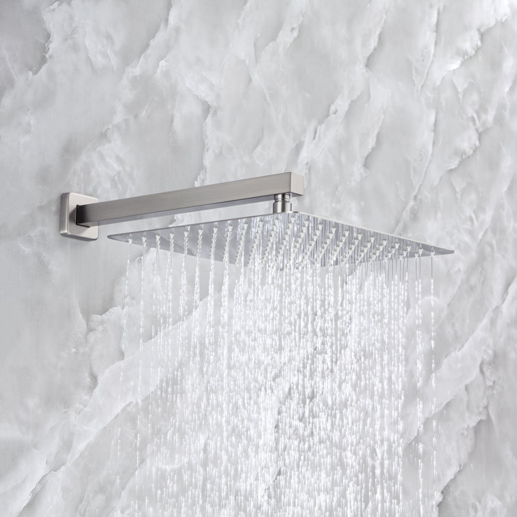 Brushed Nickel Wall Mounted Shower System with Handheld