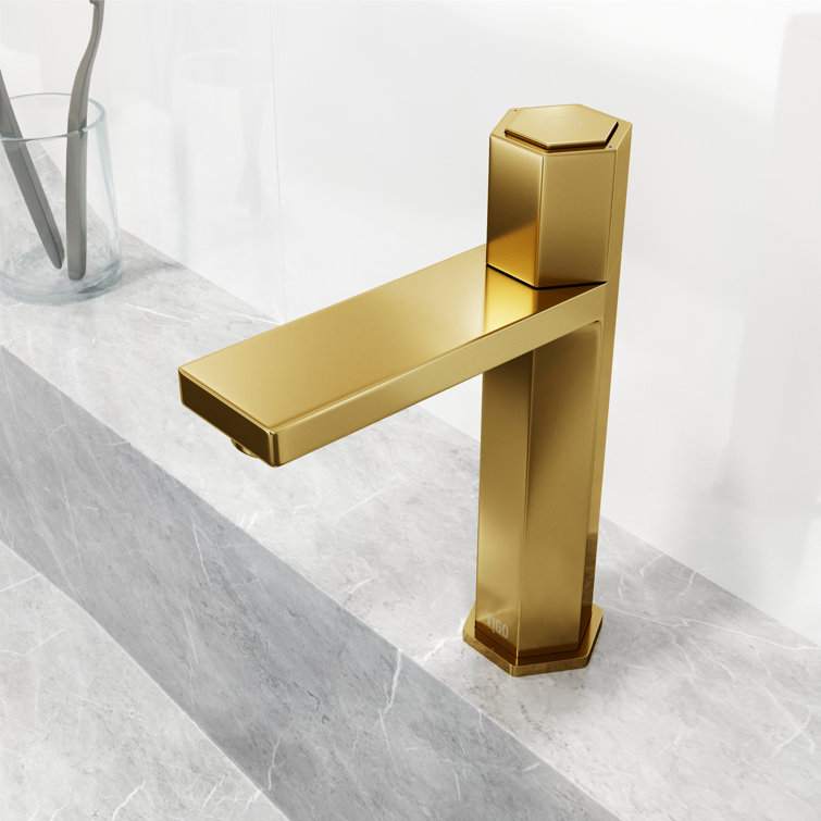 Matte Brushed Gold Single Handle Bathroom Faucet