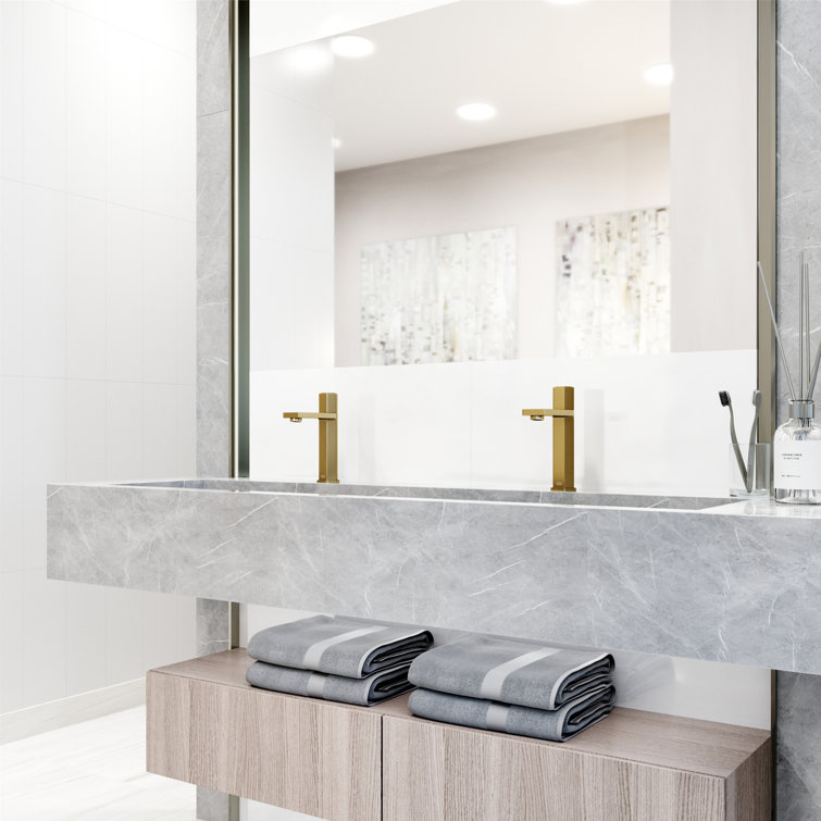 Matte Brushed Gold Single Handle Bathroom Faucet