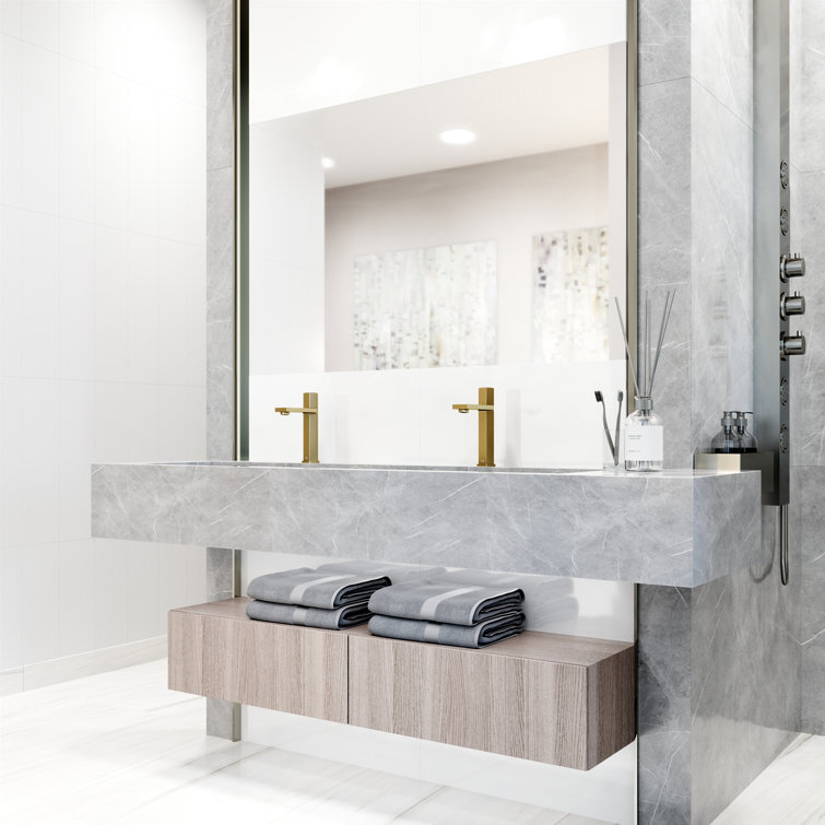 Matte Brushed Gold Single Handle Bathroom Faucet
