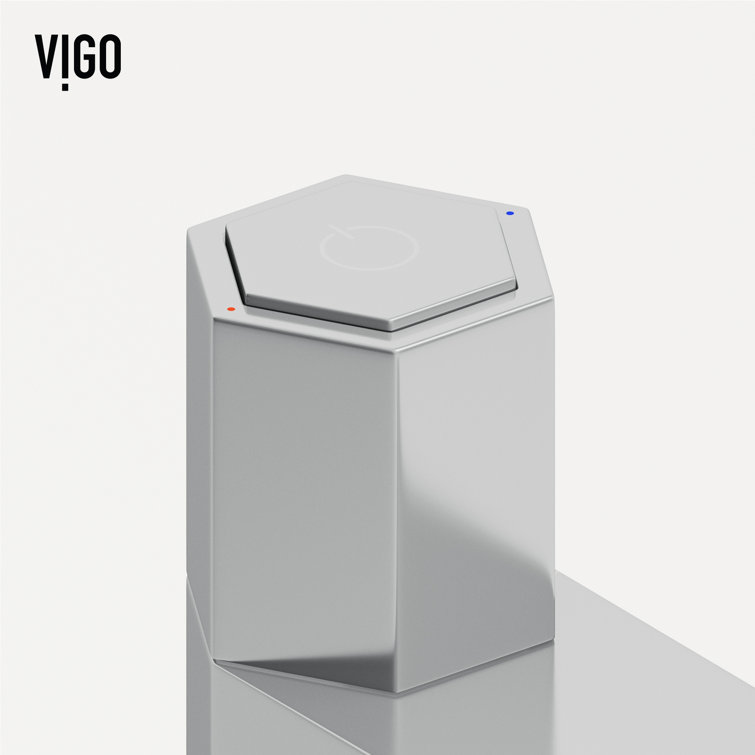 Modern Chrome Hexagonal Single-Hole Bathroom Faucet
