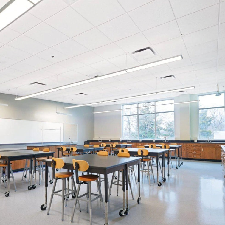 White Medium-Texture Mineral Fiber Acoustic Ceiling Tiles, 24x24