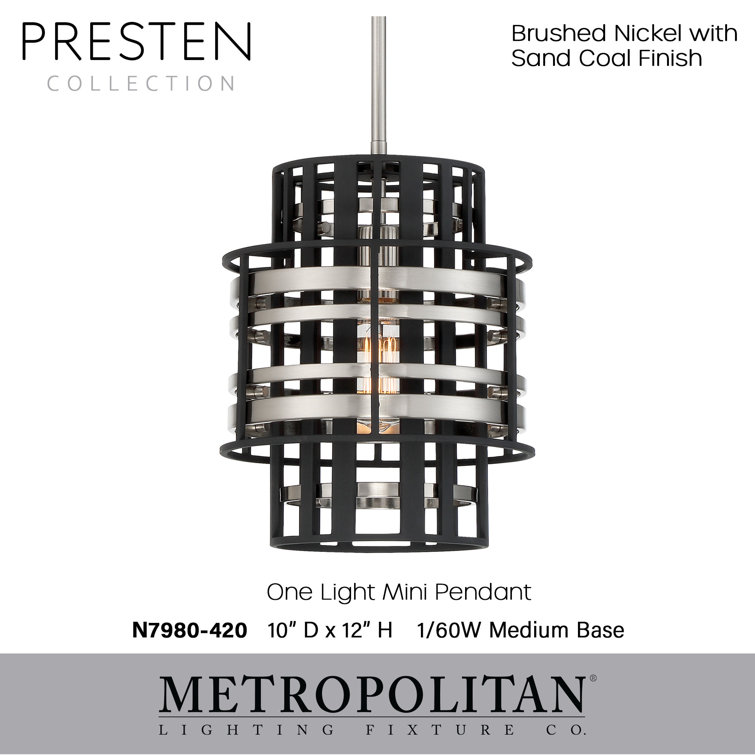 Preston Brushed Nickel Mini Pendant Light