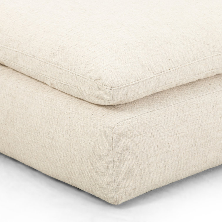 Oslo Plume Thames Cream Linen 136'' Two-Piece Sectional Sofa