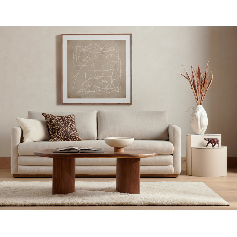 Handmade Off-White Wool and Cotton Tufted Rug 8' x 10'