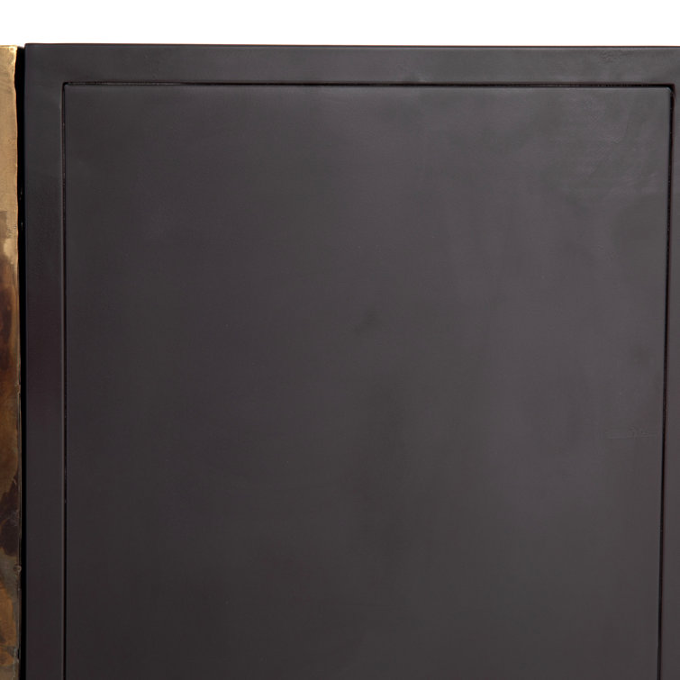 Aged Brown Metal 72" Media Console with Storage