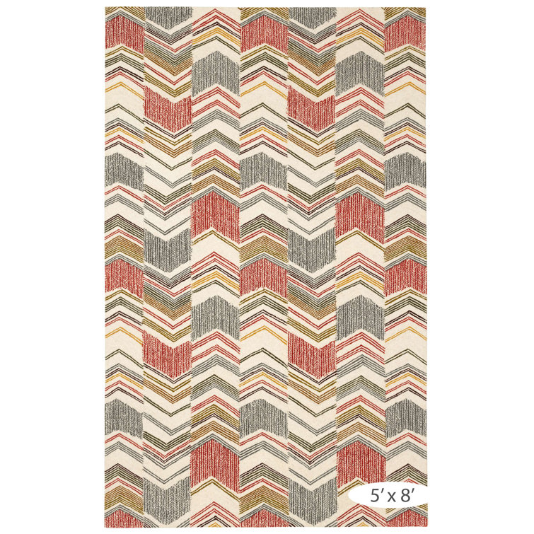 Handmade Multicolor Wool Rectangular 8' x 10' Rug