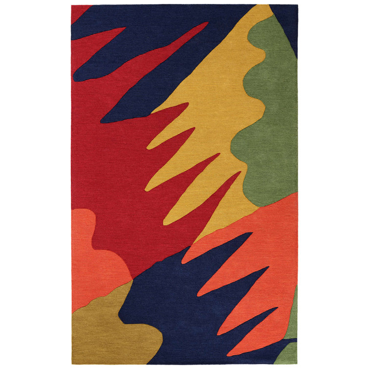 Handmade Multicolor Wool Rectangular 10' x 14' Tufted Rug