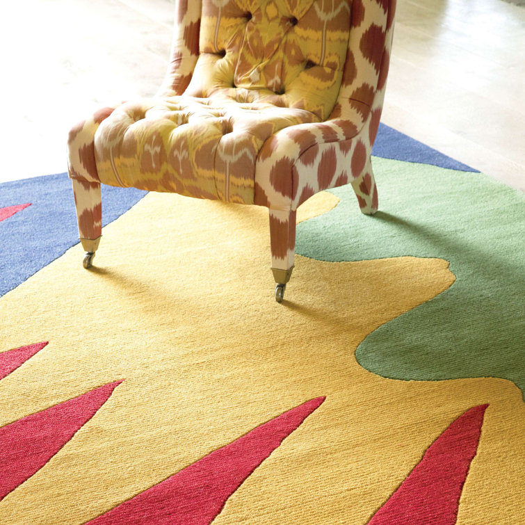 Handmade Multicolor Wool Rectangular 10' x 14' Tufted Rug