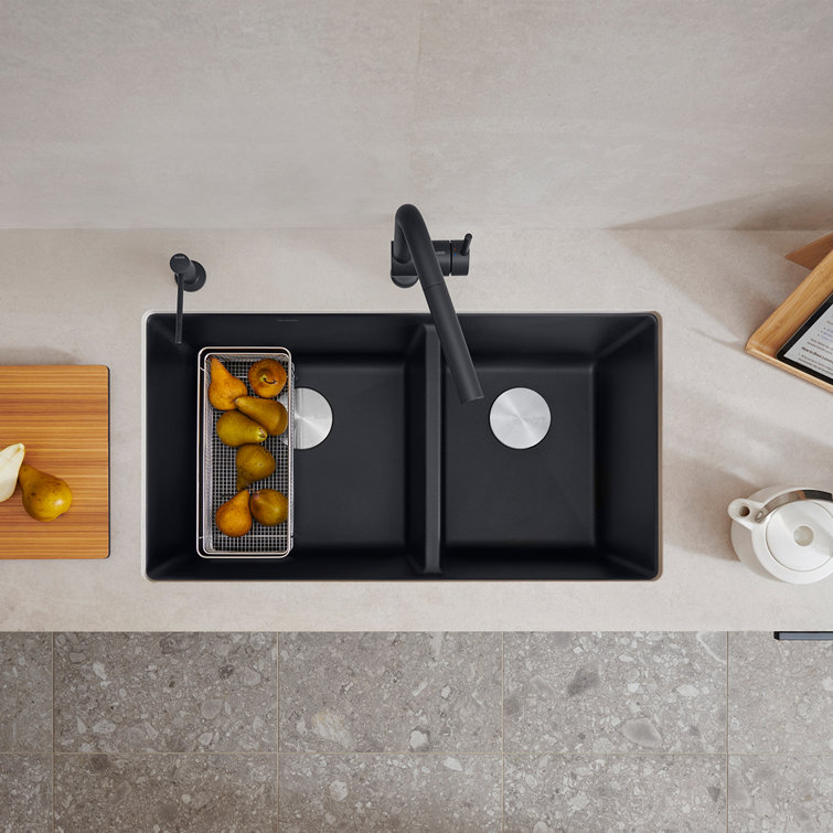 Truffle Stone Double Bowl 33" Undermount Kitchen Sink