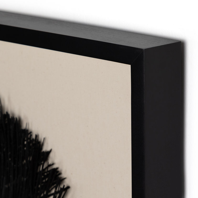 Black and White Abstract Framed Canvas Art