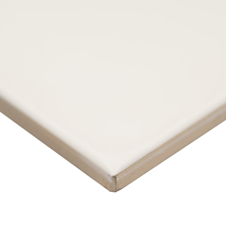 Urbano Pure White Glossy Ceramic 4x12 Subway Wall Tile