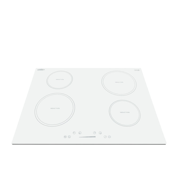 30" White Ceramic Glass 4-Burner Induction Cooktop