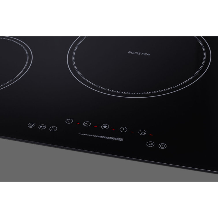 Summit 36" Black Ceramic Glass 5-Burner Induction Cooktop