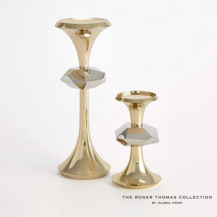 Gabriel Small Brass Pillar Candle Holder